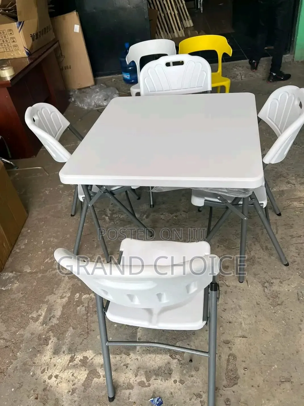 Event Square Foldable Table and Chair Combined Set