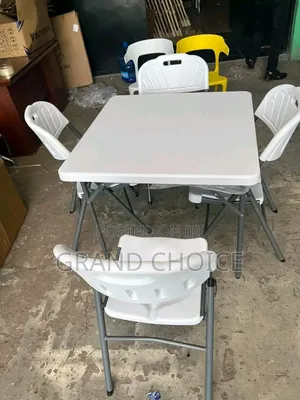 Event Square Foldable Table and Chair Combined Set
