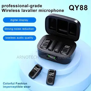 Qy88 Wireless Wearable Mic With Charging Case for Recording