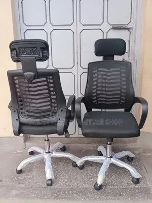 Headrest Rotate Black Office Chair