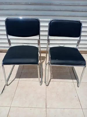 Black Padded Waiting Office Visitors Chair