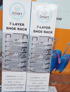 Shoe Rack,Compact Vertical Shoe Organizer With 7 Levels