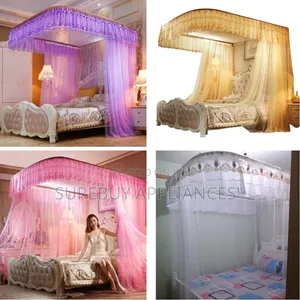 Heavy-Duty 2 Stand Bed Mosquito Net With Sliding Rails
