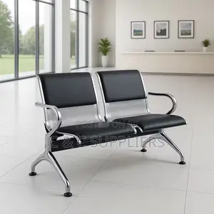 2-Seater Padded Office Waiting Bench