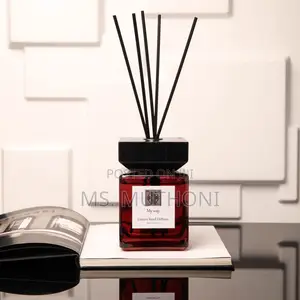 500ml My Way Luxury Reed Diffuser Ft Red Glass Black Reed Sticks.