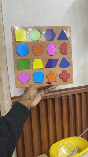 3 PCS Montessori Wooden Letters, Numbers and Shapes Learning Board