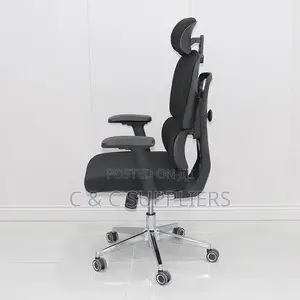 Black Fabric Orthopedic Office Chair