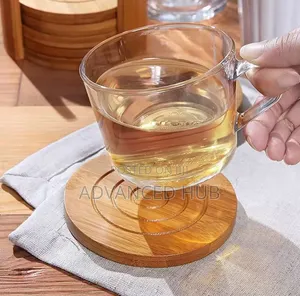 6pc Round Bamboo Coaster
