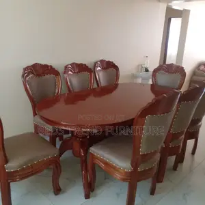 8-Seater Mahogany Dining Set Polished Classic Elegance