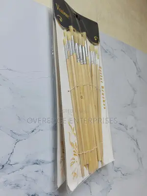 Flat Shaped Wooden Artist Brushes