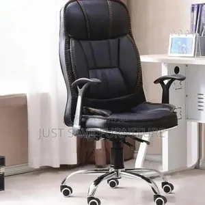 High Back Orthopedic Leather Office Chair