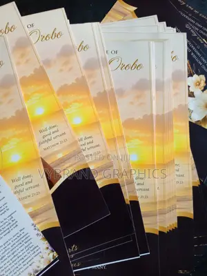 8 Page A3 Eulogy/ Funeral Programs ( Free Design)