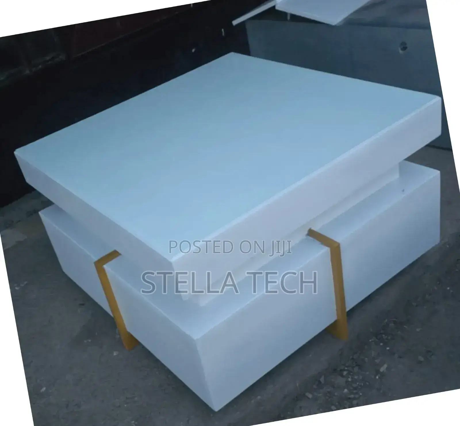 White Executive Modern Square Coffee Table