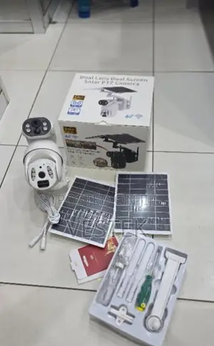 Dual Lens 4g Solar Powered CCTV Camera With Ptz, Night Vision Ubox App