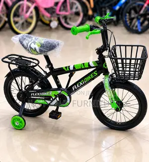 Flexibikes Size 16 Kids Bicycle – Basket, Carrier Training Wheels