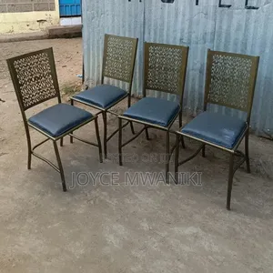 Restaurant Chairs With Antique Gold Coated Frame 