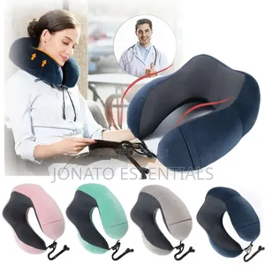 Orthopedic Memory Foam Travel Neck Pillow for Car, Flight, Bus