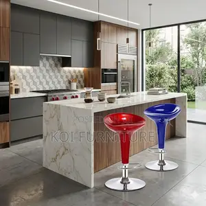 Barstools; Sleek Contemporary Adjustable Swivel Bar Stools