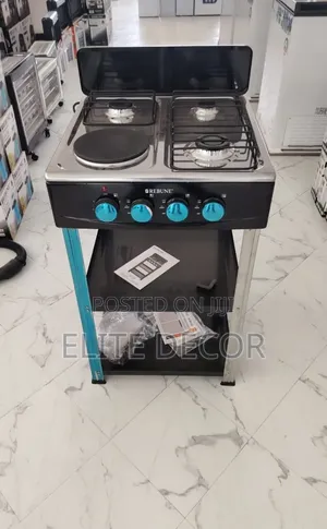 Rebune 3gas +1 Electric Burner Standing Gas Stove With Shelves
