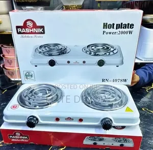 3-Pin Double Electric Coil Hot Plate Cooker – Portable 2 Burner Table