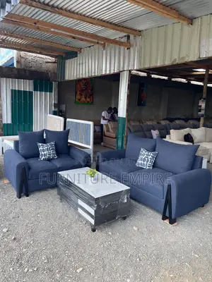 3-2 Seater Dark Blue Sofa Set