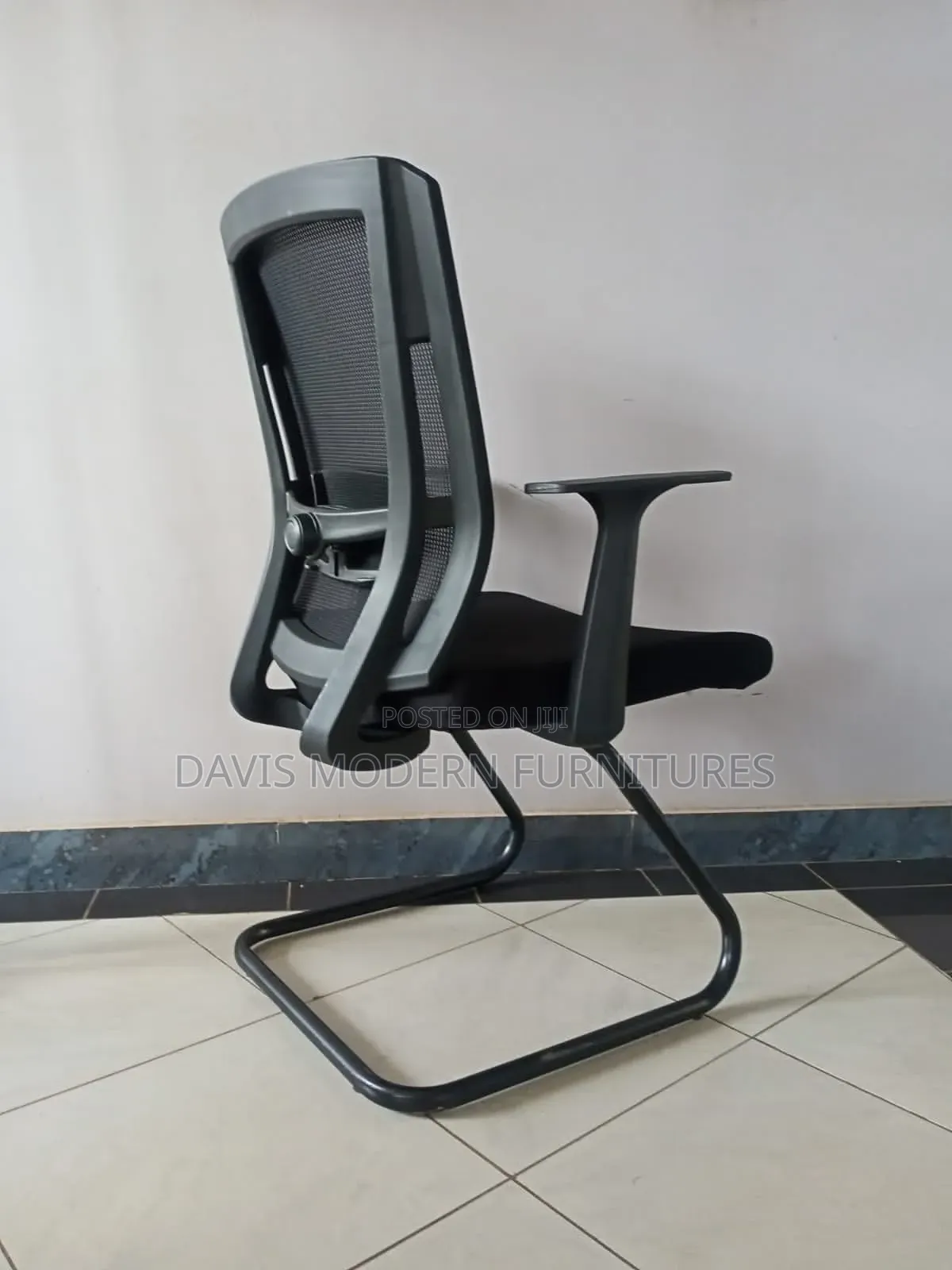 A Black Mesh -Back Office Chair