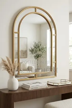 Gold 61*91 Kate and Laurel Fairbrook Wall Mirror