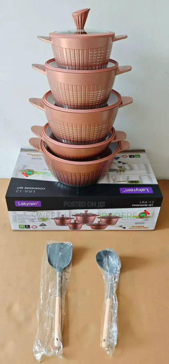 12pcs Lakyrain Granite Cookware Set