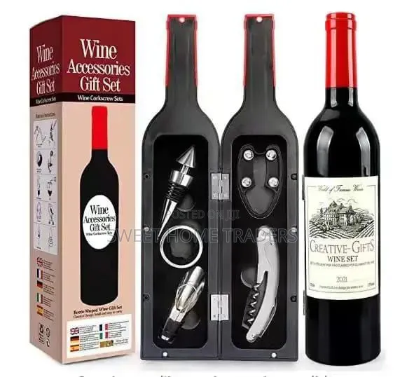 5pcs Bottle Shaped Wine Opener Gift Wine Bottle Corkscrew Set