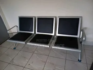 Black Seat Reception Bench Waiting Chair