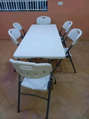 6 Seater Event Foldable Table With Foldable Chair Combined