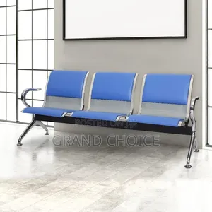 Blue Unpadded Waiting Chair