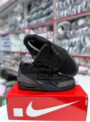 Jordan 3 Black Cat Unisex Shoes
