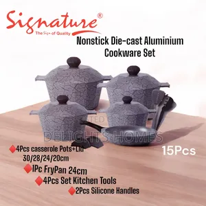 Nonstick Diamond Die-Cast Aluminium Cookware Set – 15pcs_b