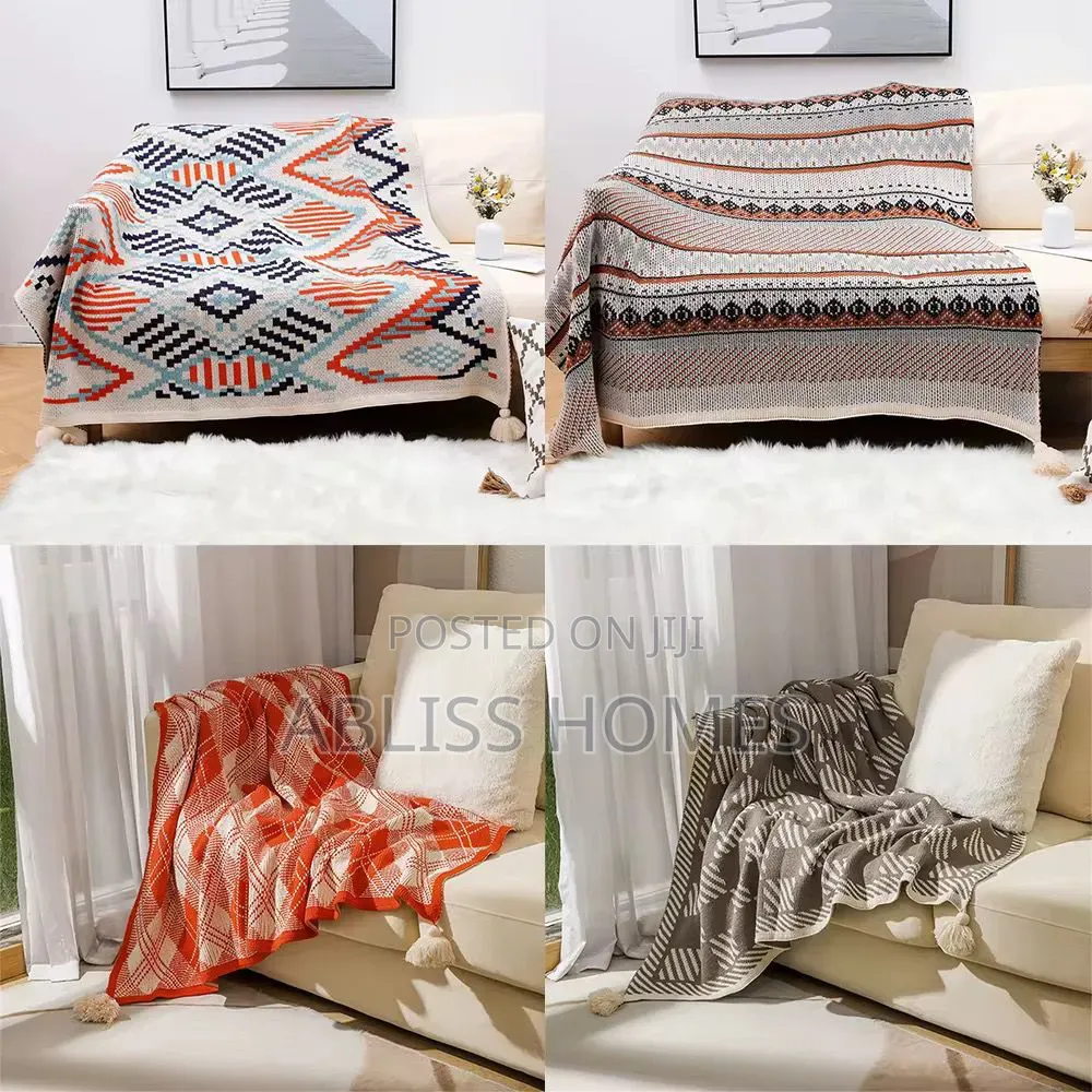 Bohemian Knitted Throw Blankets