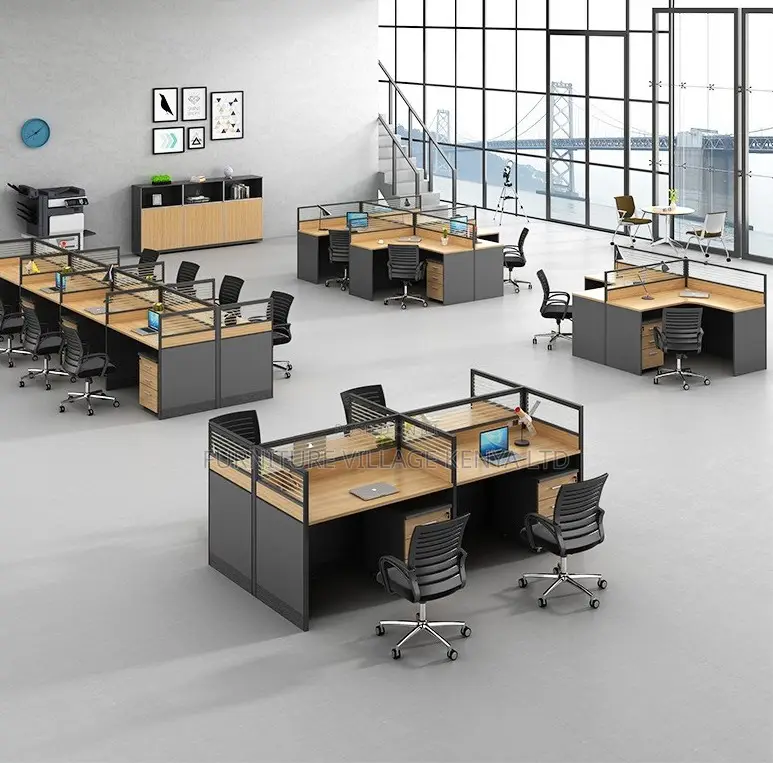 4-Way Divided Office Modular Workstation