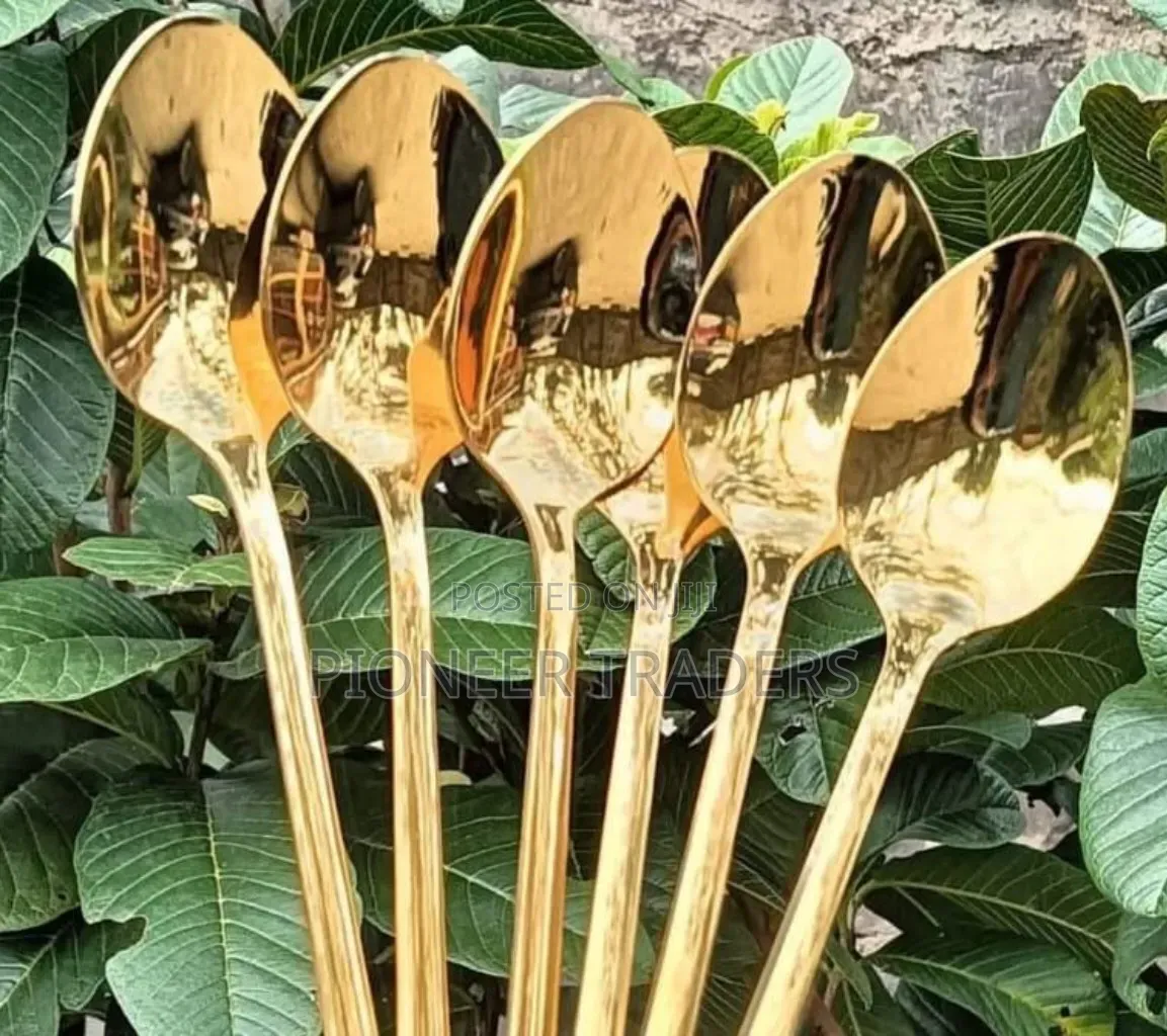 6 PCS Table Spoon Gold