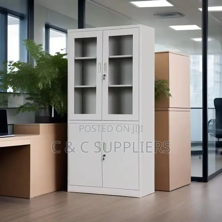 2-Door Half Glass Document Cabinet
