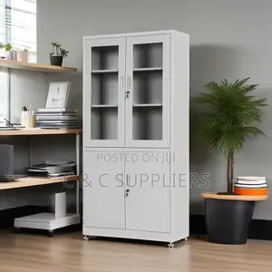 2-Door Half Glass Document Cabinet