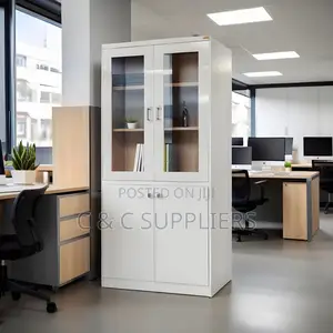 2-Door Half Glass Document Cabinet