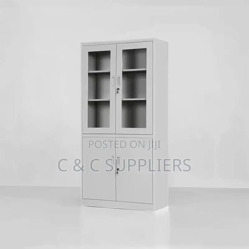 2-Door Half Glass Document Cabinet