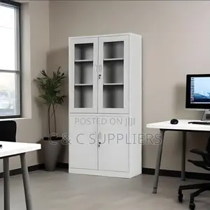 2-Door Half Glass Document Cabinet