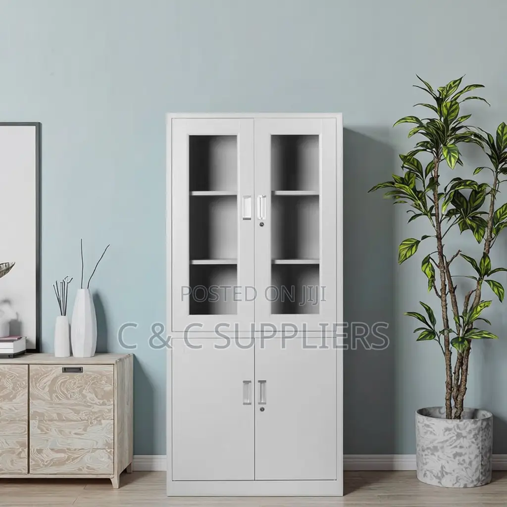 2-Door Half Glass Document Cabinet
