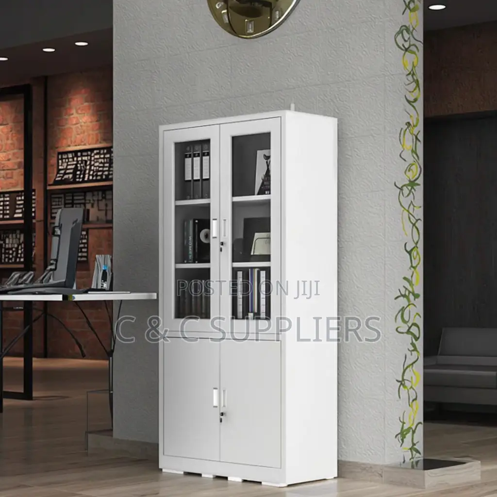2-Door Half Glass Document Cabinet