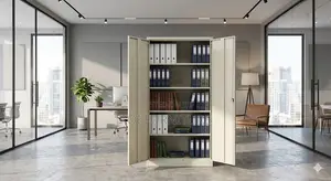 Office Cabinet; Two Doors Powder Coated Filing Cabinet
