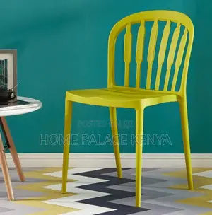Dining Chair: Piano Key Style Backrest Plastic Chair