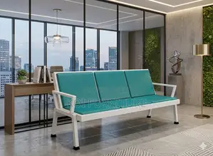Office Benches; Three Seaters Leather Upholstered Reception Bench