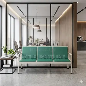 Office Benches; Three Seaters Leather Upholstered Reception Bench