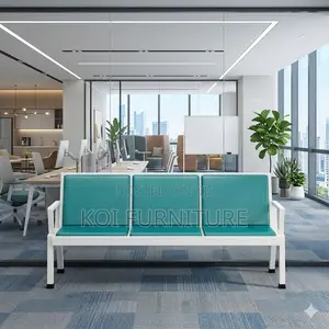 Office Benches; Three Seaters Leather Upholstered Reception Bench