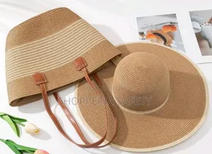 Ladies Straw Bags With Matching Summer Hat